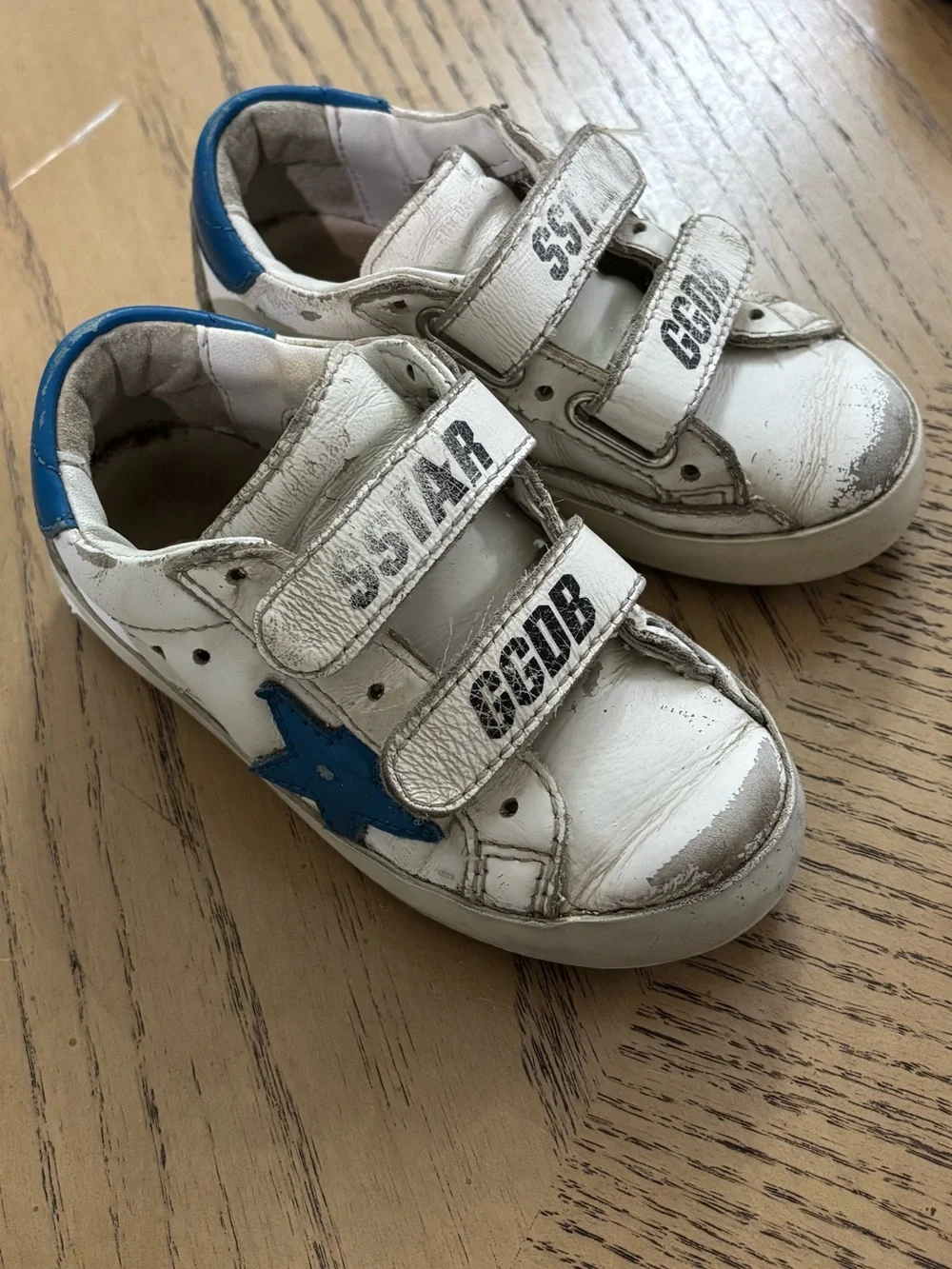 Kids golden goose White and Blue Sneakers